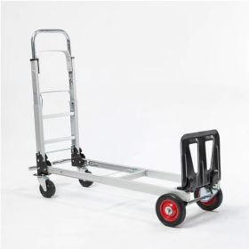 3 In 1 Convertible Hand Truck And Dolly With 5.9in Flat Free Rubber Wheels (Option: Antique Black)