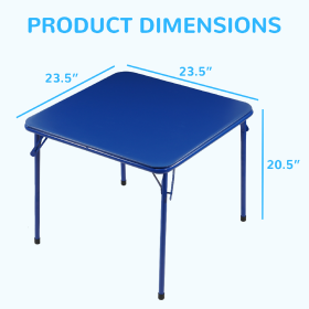 Only Supports Self Pickup  Children's Folding Table, Portable With Ultra-Soft Cushion, Blue (Color: Blue)