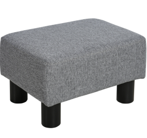 Versatile Accent 16 Gray Linen FabricOttoman Cube Footrest Pouf (Option: Gray)