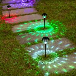Plastic Garden Courtyard Festive Landscape Decorative Lights (Color: BLACK)