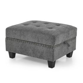Ottoman Sofa For Modular Sectional,Grey Chenille (Color: Grey)